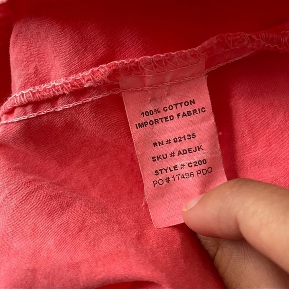 Fresh Produce Pink Long Sleeve Button Snap Shirt S - Picture 3 of 4